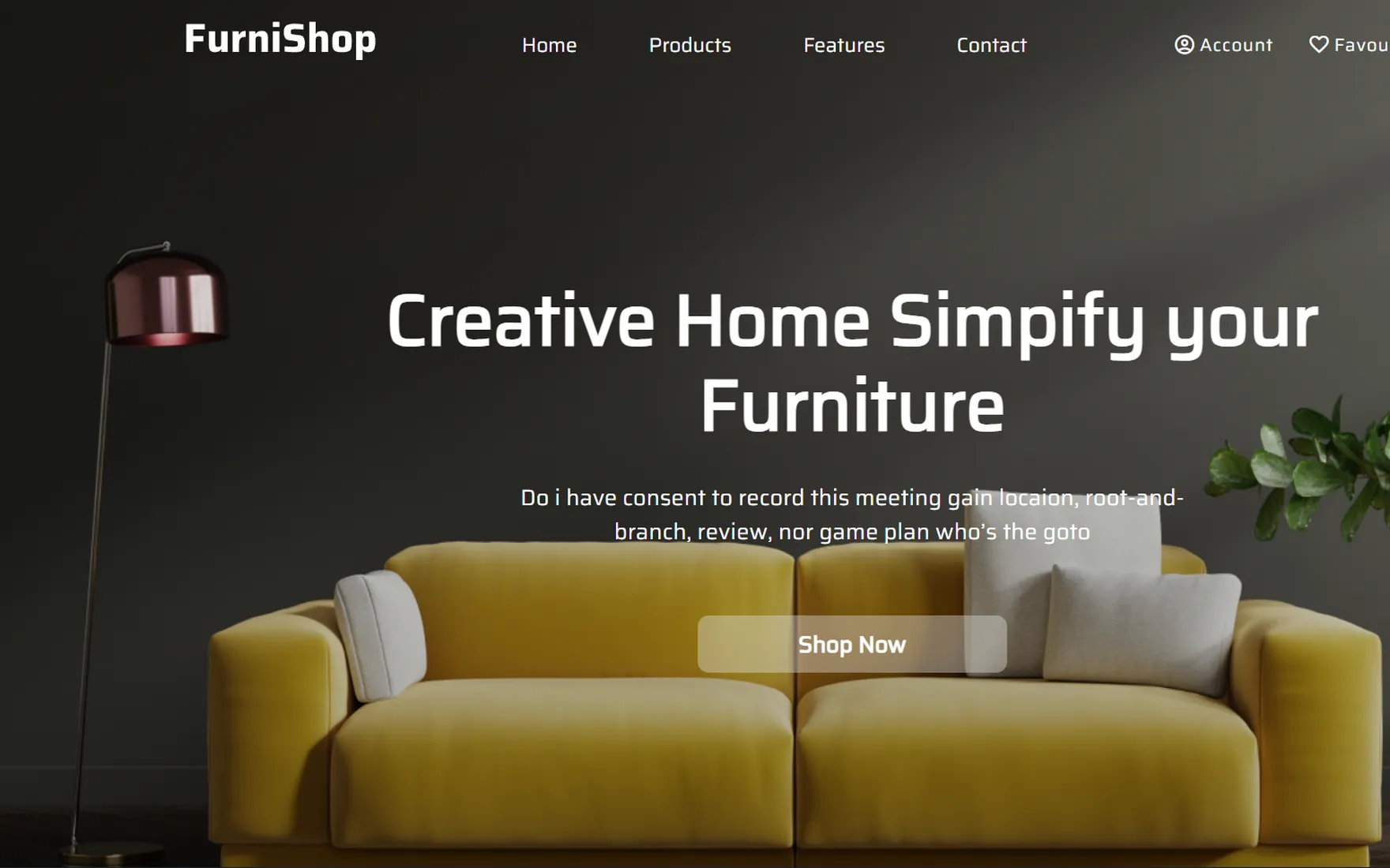 Furnishop — E-commerce