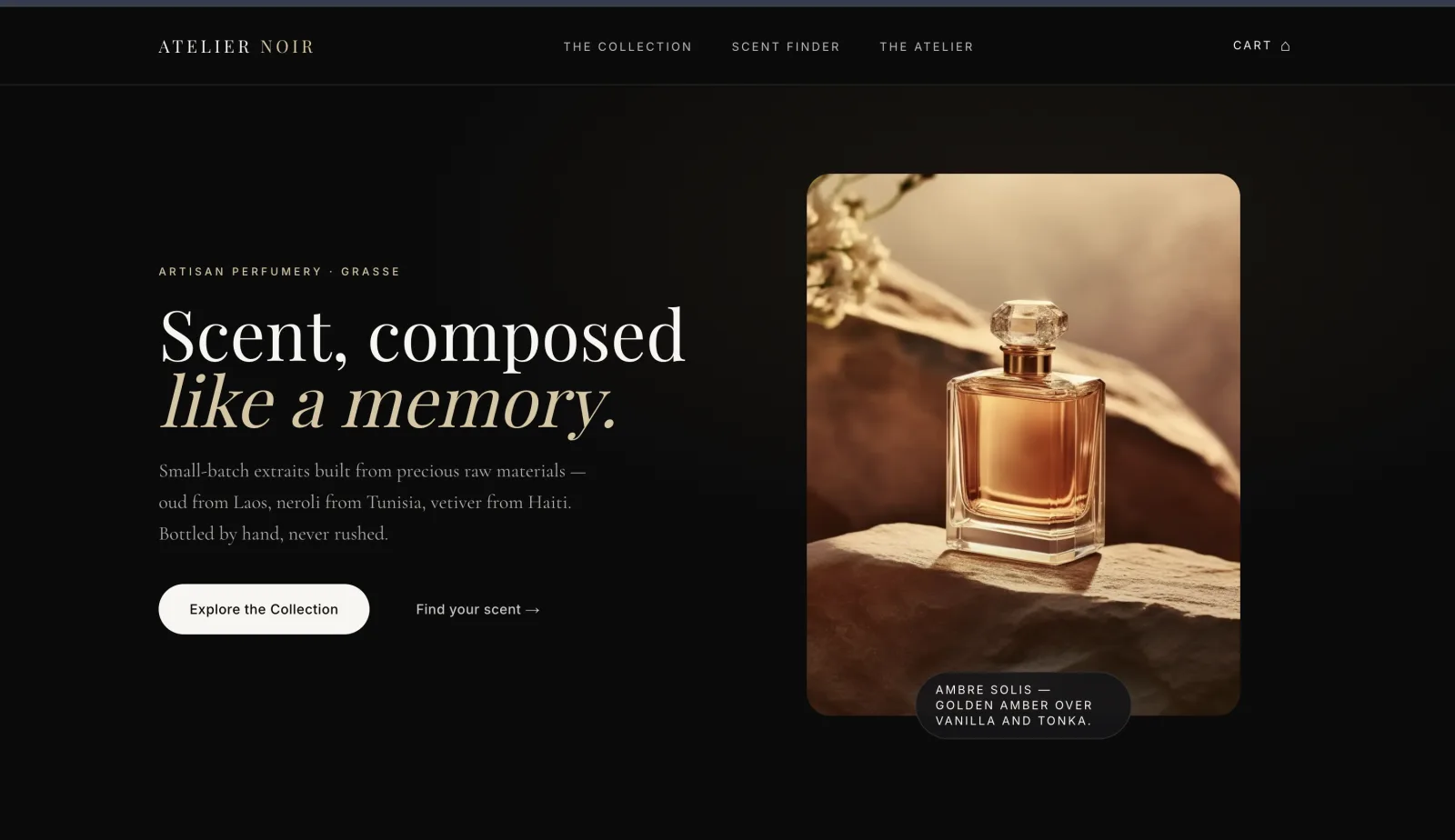 Atelier Noir — E-commerce / Luxury