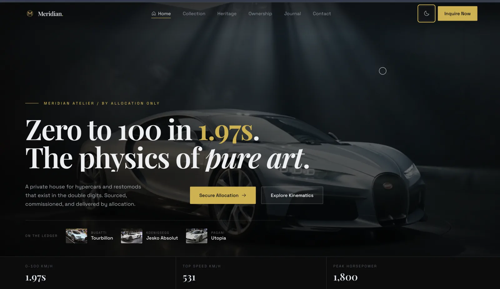 Meridian Atelier — Interactive / Luxury